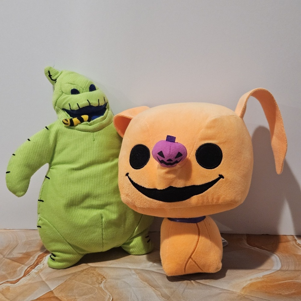 Disney Nightmare Before Christmas Oogie Boogie Plush + Funko Zero Plush Lot